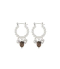 By Shir | oorbellen luxe mix bruin zilver