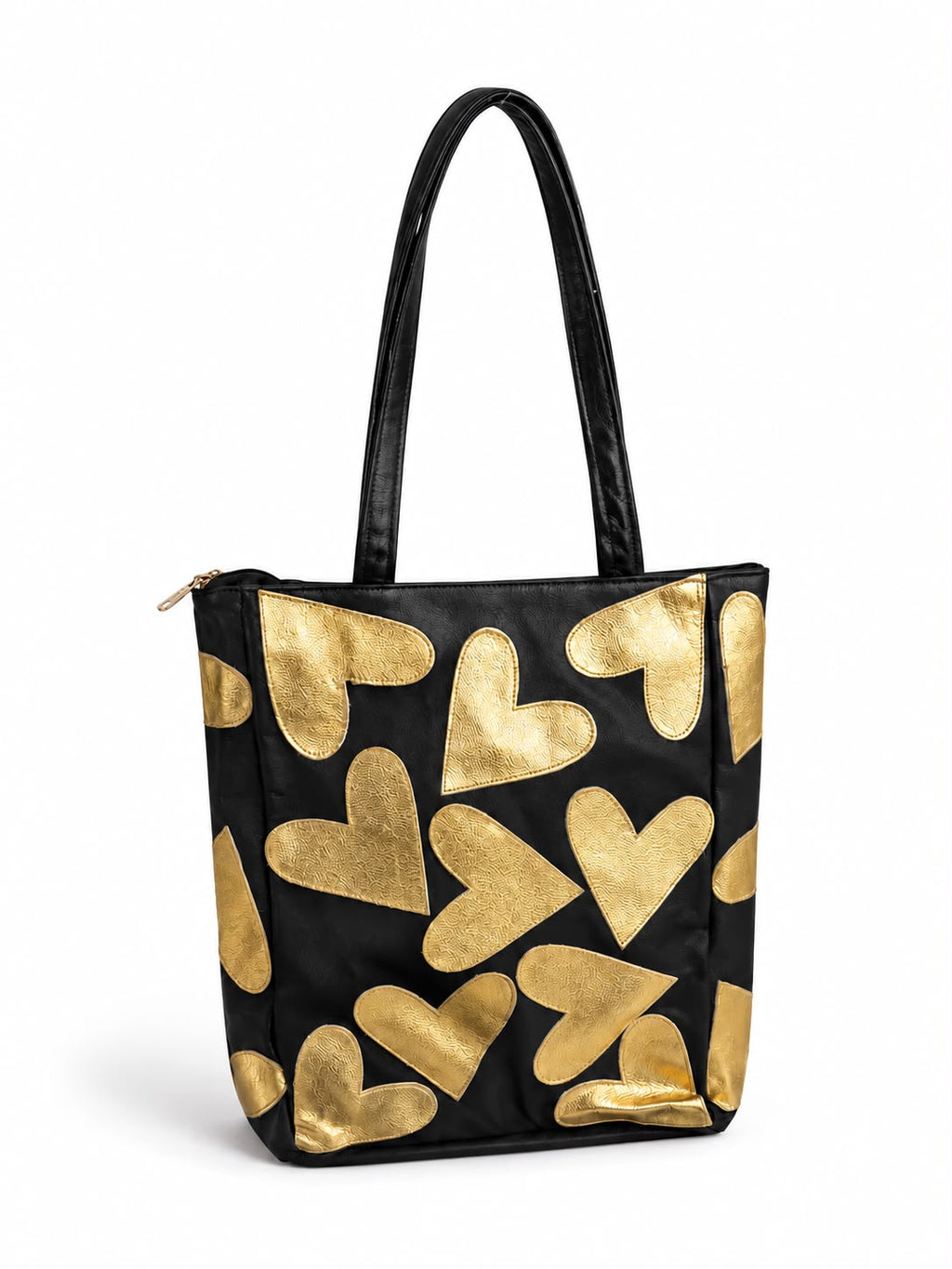 Golden Faves | Love tote 100% leer zwart