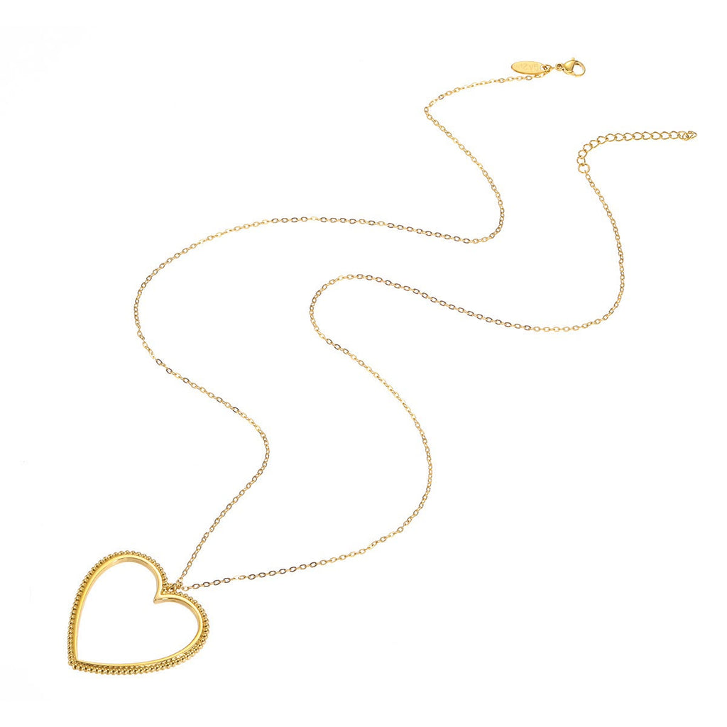 By Shir | Ketting luxe lang open hart