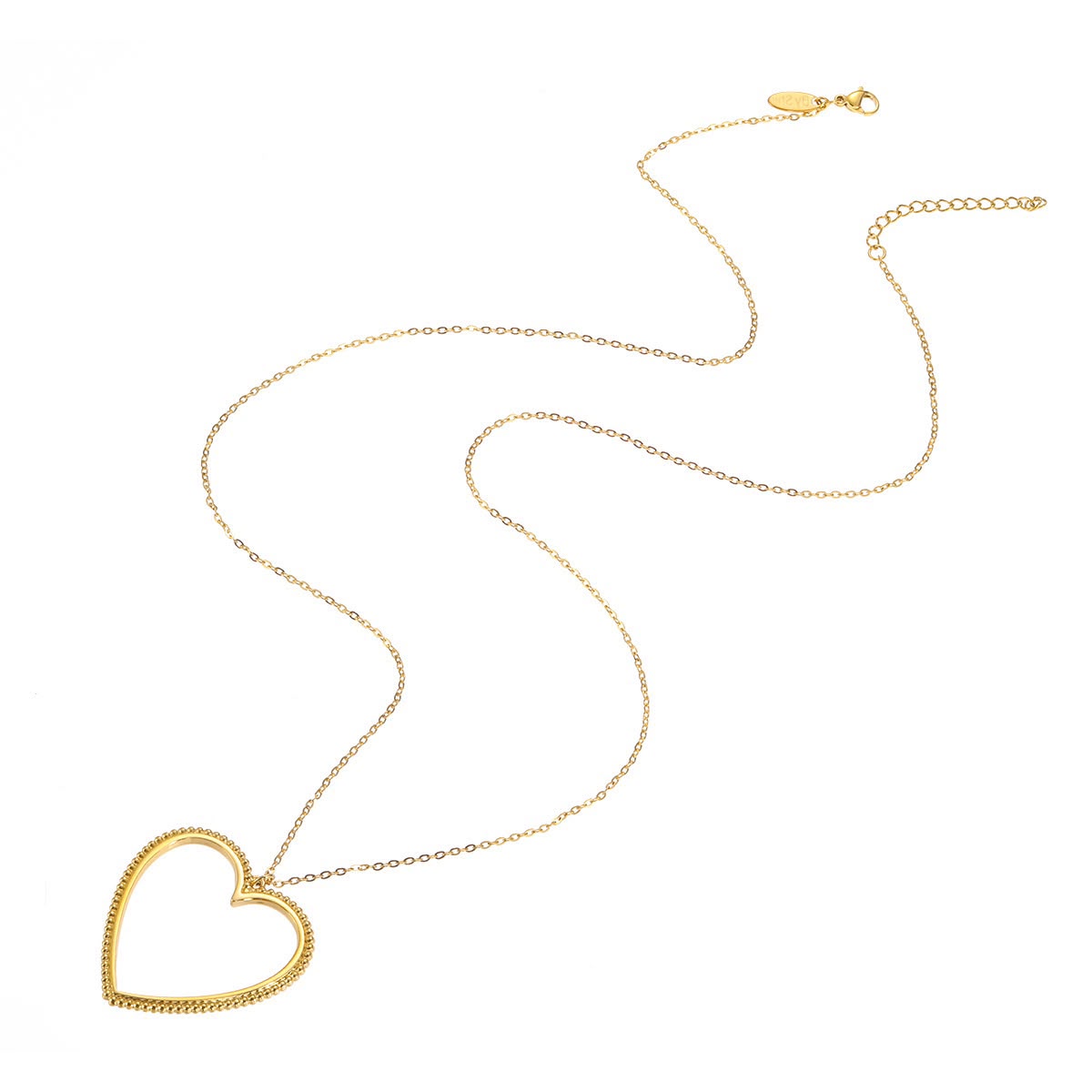 By Shir | Ketting luxe lang open hart
