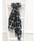 By Shir | Sjaal faux cashmere zwart wit